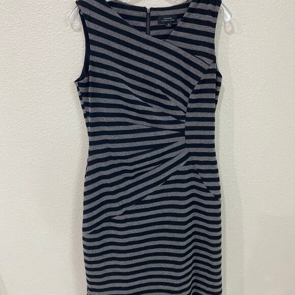 Tahari Dress size 8 black with‎ stripes - Picture 1 of 8